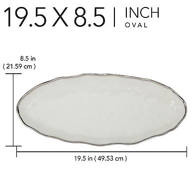 Certified International Regency Silver Oval Fish Platter