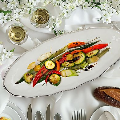 Certified International Regency Silver Oval Fish Platter