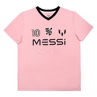 Boys 4-7 Messi Logo Stack Outline 10 Jersey Tee