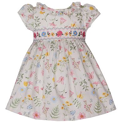 Baby & Toddler Girl Bonnie Jean Botanical Smocking Dress