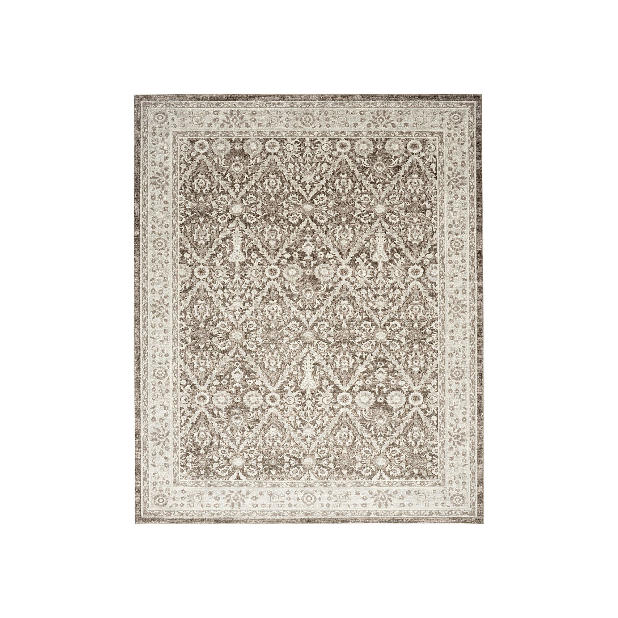 Nourison Renewed Vintage Floral Indoor Rug, Ivory Mocha