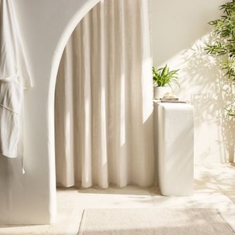 Miryana Fringe Solid Shower Curtain