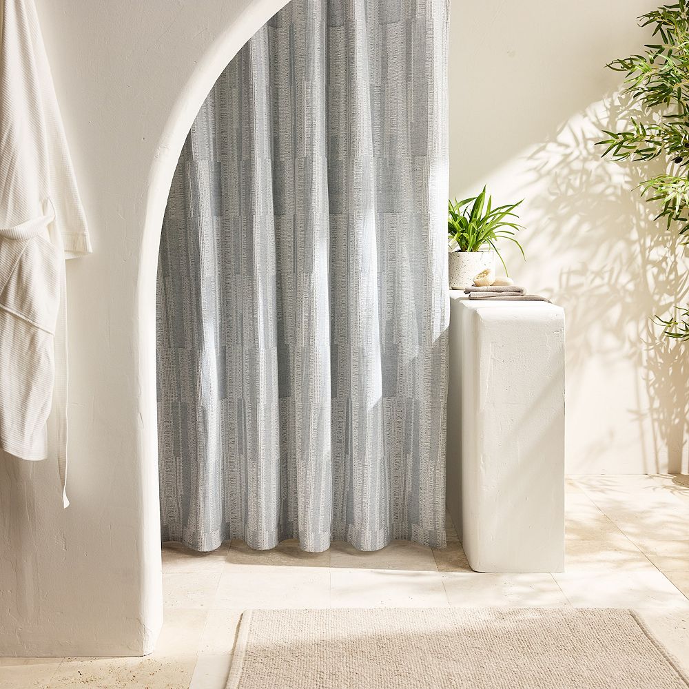 Miryana Woven Textured Shower Curtain