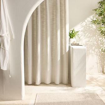 Miryana Woven Diamond Shower Curtain
