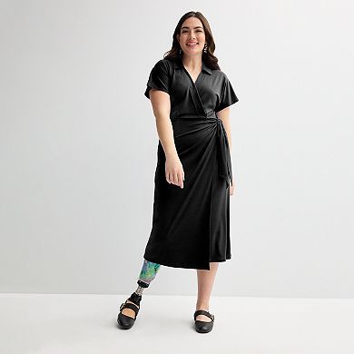 Women's Nine West Adaptive Dolman Sleeve Wrap Dress