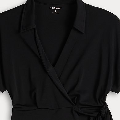 Women's Nine West Adaptive Dolman Sleeve Wrap Dress