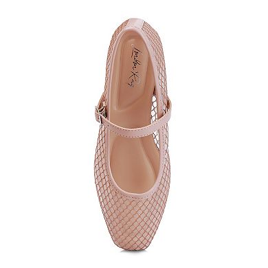 London Rag Averona Women's Mesh Mary Jane Flats