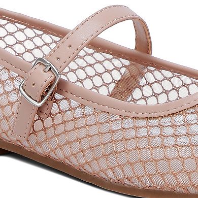 London Rag Averona Women's Mesh Mary Jane Flats