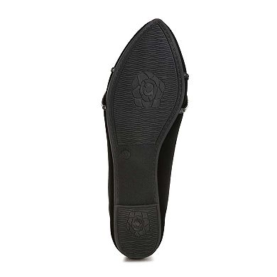 London Rag Rhinestone Faux Leather Women's Ballerinas