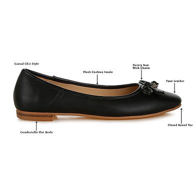 London Rag Enchanted Faux Leather Women's Casual Ballerinas