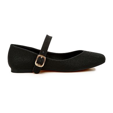 London Rag Herma Glitter Pin Buckle Women's Ballerinas