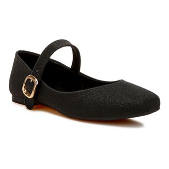 London Rag Herma Glitter Pin Buckle Women's Ballerinas