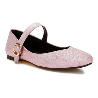 London Rag Herma Glitter Pin Buckle Women's Ballerinas
