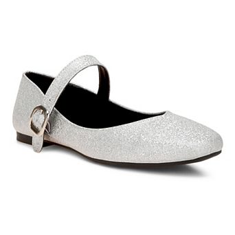 London Rag Herma Glitter Pin Buckle Women's Ballerinas