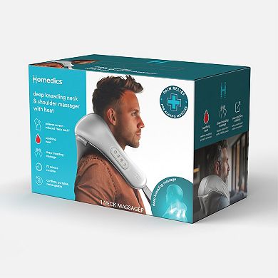 HoMedics Deep Kneading Rechargeable Neck & Shoulder Massager with Heat