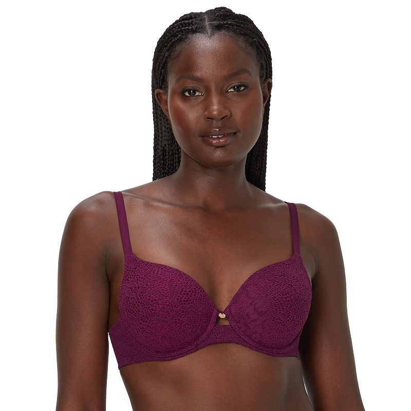 Women's Maidenform One Fab Fit Custom Lift Underwire Bra DM2423, Size: 34 B, Autumn Orchid Lace