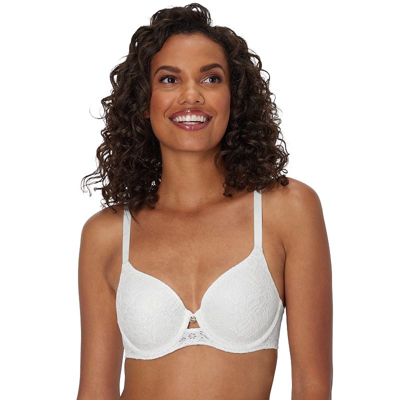 Women's Maidenform One Fab Fit Custom Lift Underwire Bra DM2423, Size: 34 B, White Lace