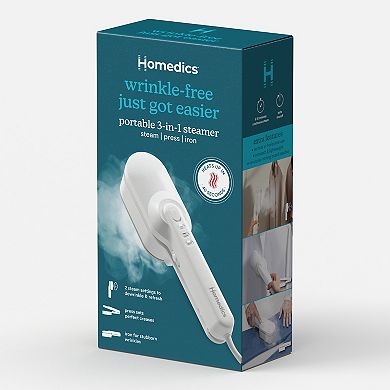 HoMedics PerfectSteam 3-in-1 Mini Steam Press Garment Steamer