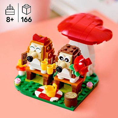 LEGO Hedgehog Picnic Date Animal Building Toy Set 40711 (166 Pieces)