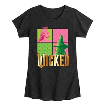 Girls 7-16 Wicked Glinda & Elphaba Grid Tee
