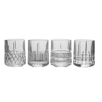 Mikasa Carrick 4 pc Double Old Fashioned Glasses Set
