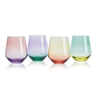 Mikasa Chroma 4 pc Stemless Wine Glasses Set