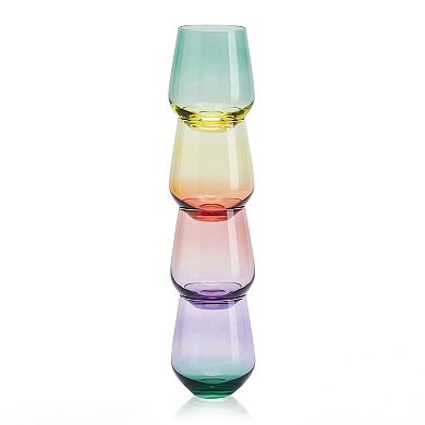 Mikasa Chroma 4 pc Stemless Wine Glasses Set