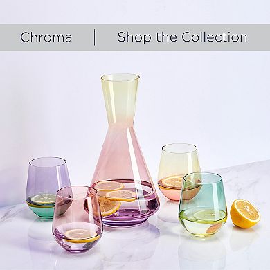 Mikasa Chroma 4 pc Stemless Wine Glasses Set