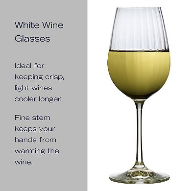 Mikasa Verve 4 pc White Wine Glasses Set