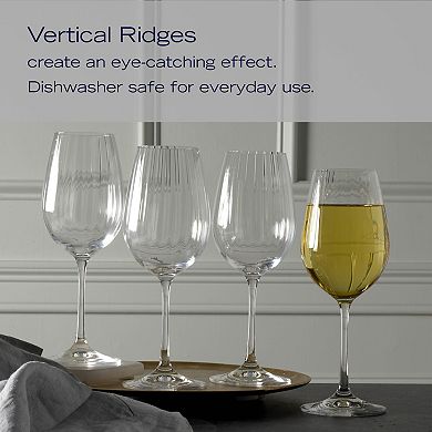 Mikasa Verve 4 pc White Wine Glasses Set