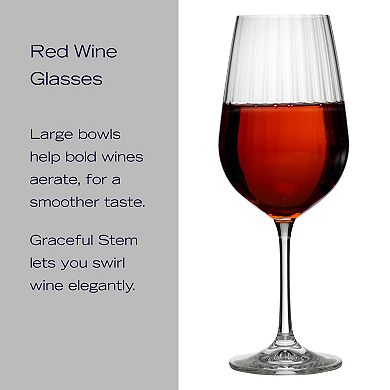 Mikasa Verve 4 pc Red Wine Glasses Set