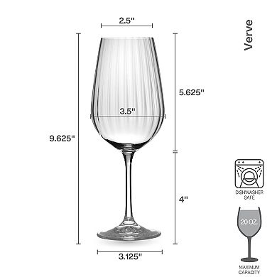 Mikasa Verve 4 pc Red Wine Glasses Set