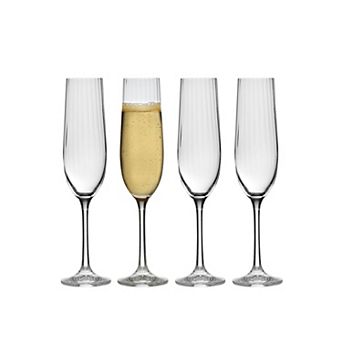 Mikasa Verve 4 pc Champagne Flutes Set