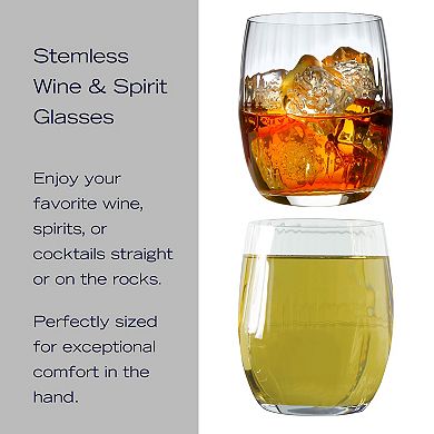 Mikasa Verve 4 pc Stemless Spirit Glasses Set