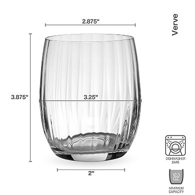 Mikasa Verve 4 pc Stemless Spirit Glasses Set