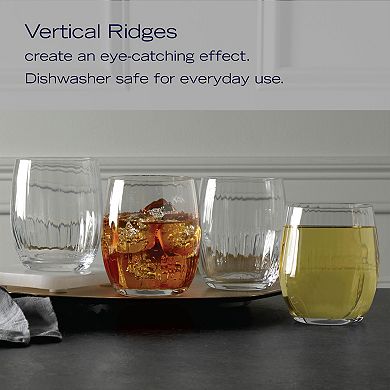 Mikasa Verve 4 pc Stemless Spirit Glasses Set