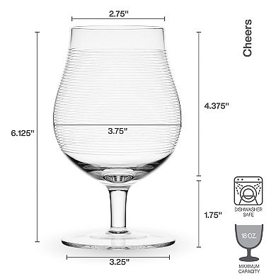 Mikasa Cheers 4 pc Belgian Beer Glasses Set