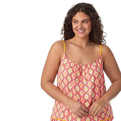 Plus Size Beauty Sleep Social 2-Piece Cozy Pajama Tank Top & Pajama Shorts Set