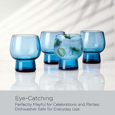 Mikasa Phoebe 4 pc Double Old Fashioned Glasses Set