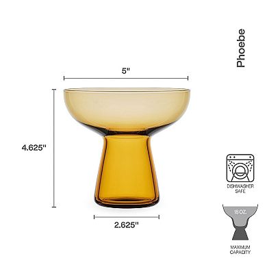 Mikasa Phoebe 4 pc Margarita Glasses Set