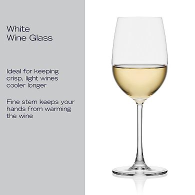 Mikasa Parker 4-Piece 14-oz. White Wine Glass Set