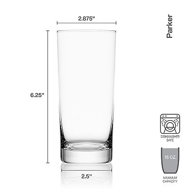 Mikasa Parker 4-Piece 16-oz. Highball Glass Set