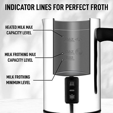 Zulay Kitchen Automatic 4-in-1 Electric Milk Frother Heater - Aerofroth