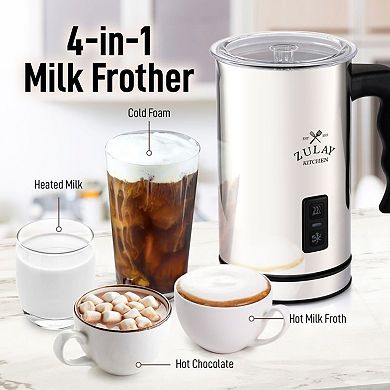 Zulay Kitchen Automatic 4-in-1 Electric Milk Frother Heater - Aerofroth