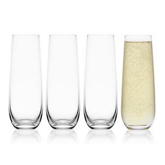Mikasa Parker 4 pc 9.5-oz. Stemless Champagne Flute Set