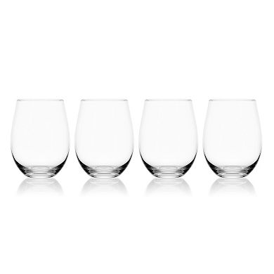 Mikasa Parker 4-Piece 18-oz. Stemless Wine Glass Set