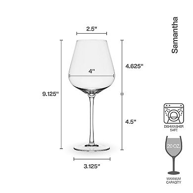 Mikasa Samantha 4-Piece 20-oz. White Wine Glass Set