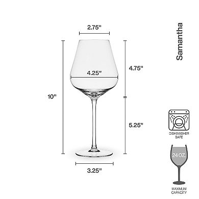 Mikasa Samantha 4-Piece 24-oz. Red Wine Glass Set