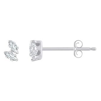 Celebration Gems 10k Gold Marquise Cubic Zirconia Stud Earrings