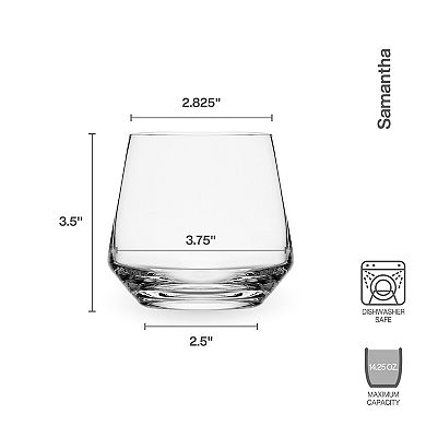 Mikasa Samantha 4-Piece 14.25-oz. Double Old Fashioned Glass Set